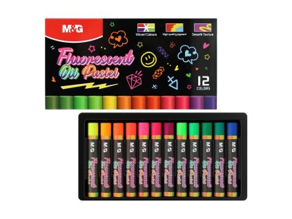 Pastel olejový M&G Fluorescent - sada 12 ks