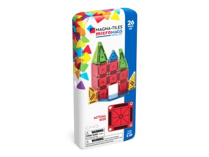 Magnetická stavebnica microMAGS Travel Set 26 dielov