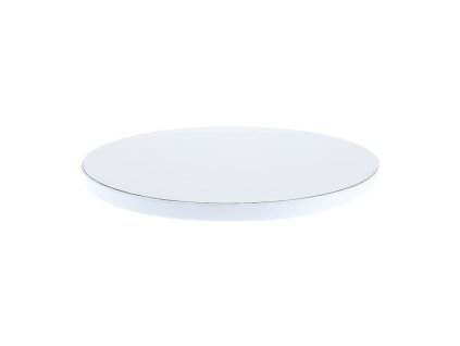 Pevný okrúhly tortový podnos priemer 25 cm /hrúbka 12 mm - biely