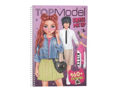 Kreatívny zošit Top Model so samolepkami - Dress me up Rebel Kitty
