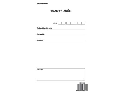 Vozový zošit A4, 152 strán (134)