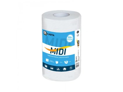 Papierové utierky CARTA Midi Extra Soft 2 vrstvy, návin 50 m, 200 útržkov, bal. 9 ks