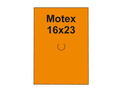 Etikety cen. MOTEX 16x23 hranaté, 870 etikiet/kotúčik, oranžové