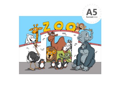 Omaľovánka A5 LUX - Zoo