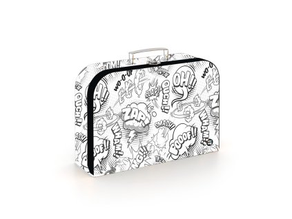 Detský kufrík lamino 34 cm - Komiks White