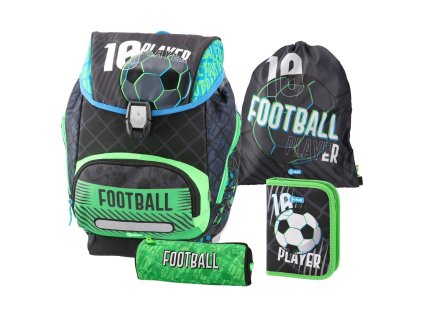 Školská taška Logic set 4v1 - Neon Football