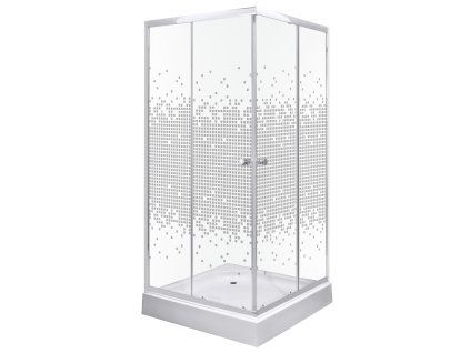 Pixel White štvorcový sprchový kút s vaničkou