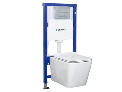 Geberit Duofix Basic Tinos White/Delta závesná WC súprava