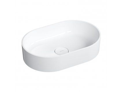 Umývadlo Ovo M pre kompozitnú dosku, biely lesk