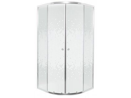Pixel Biely štvrťkruhový sprchový kút