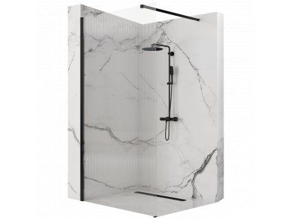 Sprchovací kút Aero Intimo Walk In, čierny