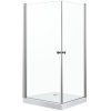 Madrid štvorcový bezrámový sprchový kút s vaničkou