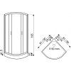 Sprchový kút Xenia Quarter Circle s vaničkou