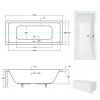 Akrylátová vaňa Quadro 165, 170