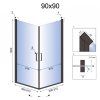 Štvorcový sprchový kút Abra 90x90