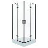Flow štvorcový sprchový kút, čierny