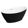 Mango 150x75 voľne stojaca akrylátová vaňa, čierna matná