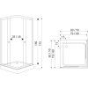 Pixel White štvorcový sprchový kút s vaničkou