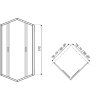 Štvorcový sprchový kút Tiara Square