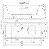 Akrylová vaňa Keos 180x80