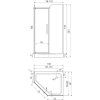 Glasgow 100x80 Pentagon Sprchový kút
