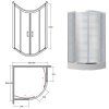 Moderný sprchový kút 185 Quarter Circle