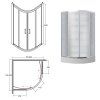 Moderný sprchový kút 185 Quarter Circle