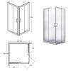 Moderný štvorcový sprchový kút 185