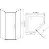 Sprchový kút Kora 90x90 Pentagon