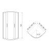 Sprchový kút Mont Blanc Quarter Circle