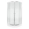 Pixel Biely Štvrťkruhový sprchový kút s vaničkou