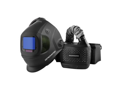 Svářečská kukla Operator černá s filtroventilační jednotkou PAPR KIT