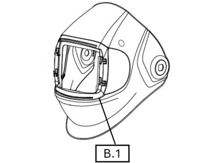 Skelet Svářečské kukly Operator standard - černý
