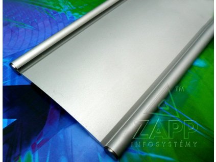 Dveřní tabulka PLATO - 120 mm - stříbrný elox / nerezová víka