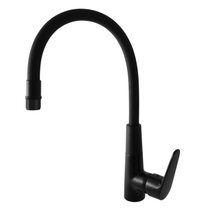 AMUR - Sink mixer with flexible arm, Black - matt AM719.5/10CMAT, RAV Slezák (Цвет Черный - матовый, Размер 1/2")