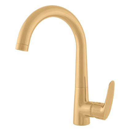 AMUR - Смеситель для мойки, Золото - брашированный AM719.5ZK, RAV Slezák (Цвет ЗОЛОТО - матовое, Размер 1/2")