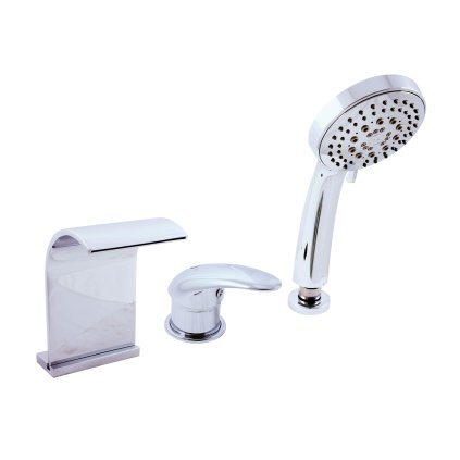 ДУНАЙ - Смеситель для ванны на 3 отверстия, водопад, Хром D467.5Y, RAV Slezák (Цвет Хром, Размер 1/2")