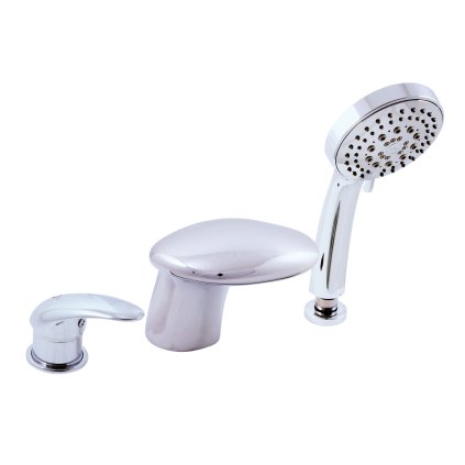 ДУНАЙ - Смеситель для ванны на 3 отверстия, водопад, Хром D471.5Y, RAV Slezák (Цвет Хром, Размер 1/2")