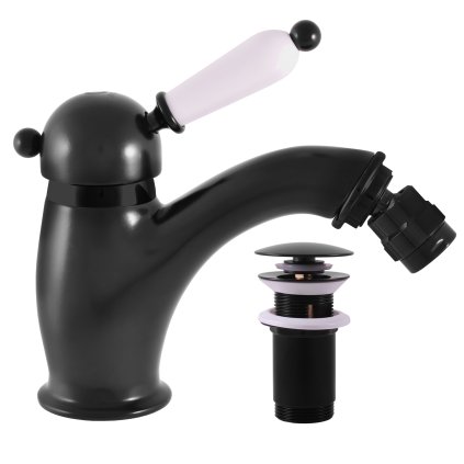 LABE - Bidet Faucet with Drain, Black - Matt L545.5KCMAT, RAV Slezák (Цвет Черный - матовый, Размер 1/2")