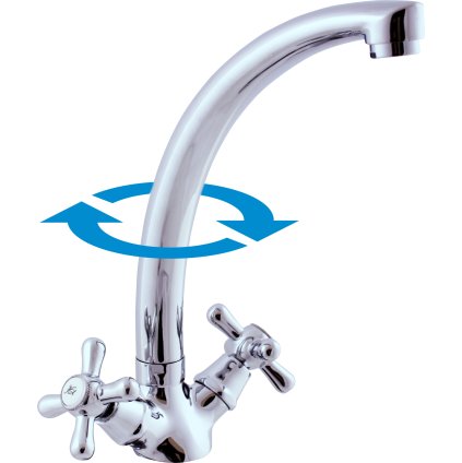 МОРАВА - Смеситель для мойки, Хром MK120.5/3, RAV Slezák (Цвет Хром, Размер 1/2")