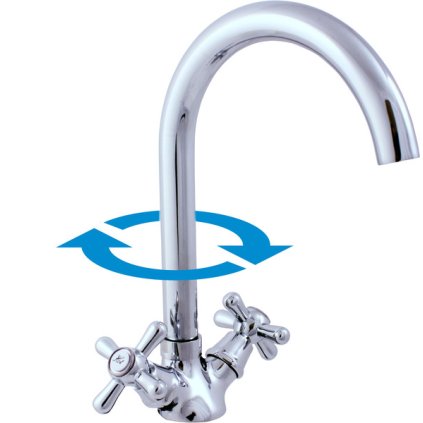 МОРАВА - Смеситель для мойки, Хром MK120.5/4, RAV Slezák (Цвет Хром, Размер 1/2")