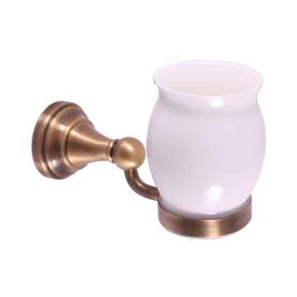 20713 1 1621 1 morava retro koupelnovy doplnek drzak kartacku keramicky stara mosaz bronz mka0201sm rav slezak