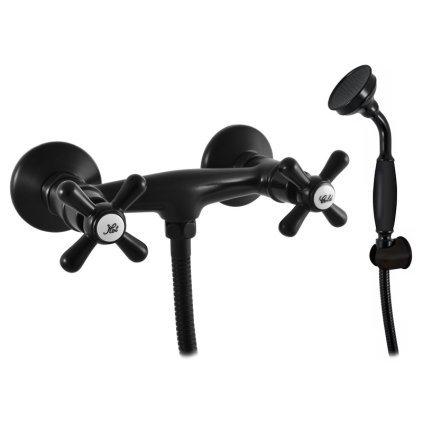 MORAVA RETRO - Shower set with faucet, Black - matte MK180.5/1CMAT, RAV Slezák (Цвет Черный - матовый, Размер 150 мм)