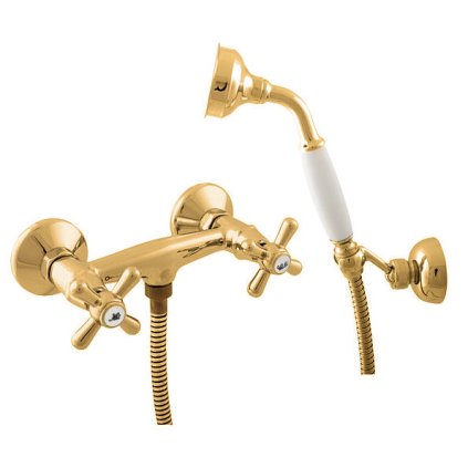 MORAVA RETRO - Shower set with faucet, Shiny gold MK180.5/2Z, RAV Slezák (Цвет ЗОЛОТО - блестящее, Размер 150 мм)