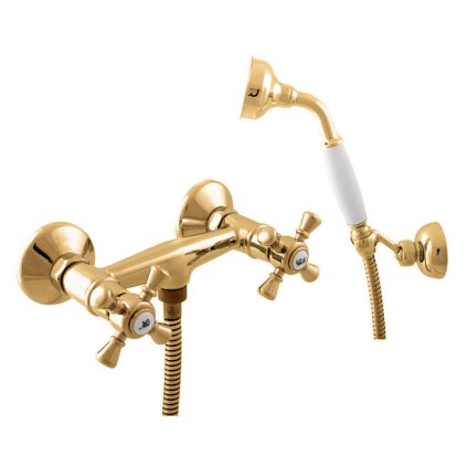 MORAVA RETRO - Shower set with faucet, Shiny gold MK380.5/2Z, RAV Slezák (Цвет ЗОЛОТО - блестящее, Размер 150 мм)