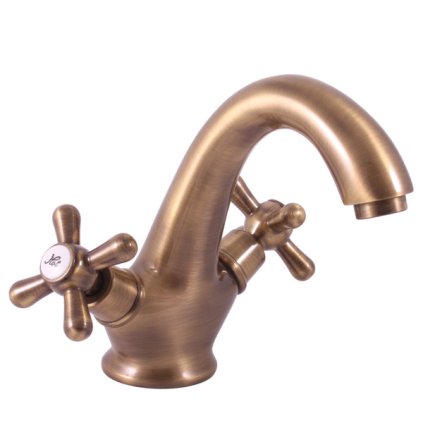 MORAVA RETRO - Basin mixer without drain, Old brass (Bronze) MK128.5SM, RAV Slezák (Цвет Старая латунь (бронза), Размер 1/2")