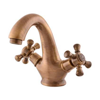 MORAVA RETRO - Basin mixer without drain, Old brass (Bronze) MK328.5SM, RAV Slezák (Цвет Старая латунь (бронза), Размер 1/2")
