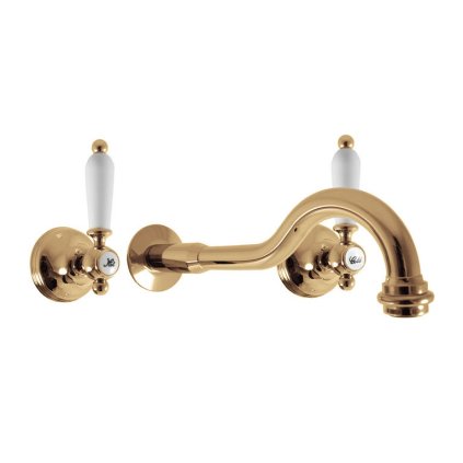 MORAVA RETRO - Смеситель для умывальника с корпусом, Блестящее золото MK531Z, RAV Slezák (Цвет ЗОЛОТО - блестящее)