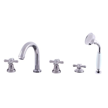 МОРАВА РЕТРО - Смеситель для ванны 5 отверстий, Хром MK162.5P, RAV Slezák (Цвет Хром, Размер 1/2")