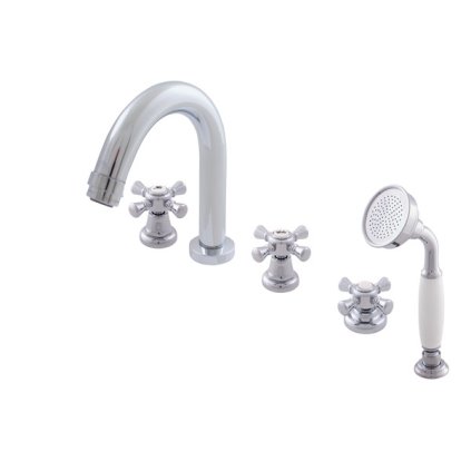 MORAVA RETRO - Смеситель для ванны 5 отверстий, Chrome MK362.5P, RAV Slezák (Цвет Хром, Размер 1/2")